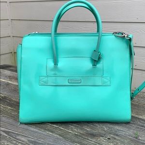 Mc Klein leather Laptop bag in mint green